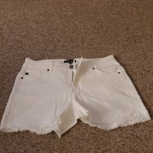 White Jean shorts